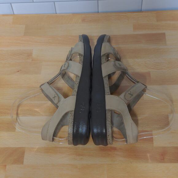 SAS Sorrento Tan Leather T-Strap Comfort Sandals - Size 7M - Picture 5 of 15